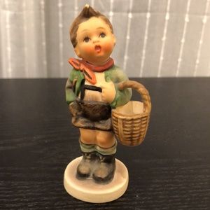 Hummel Figurine Boy Holding Basket